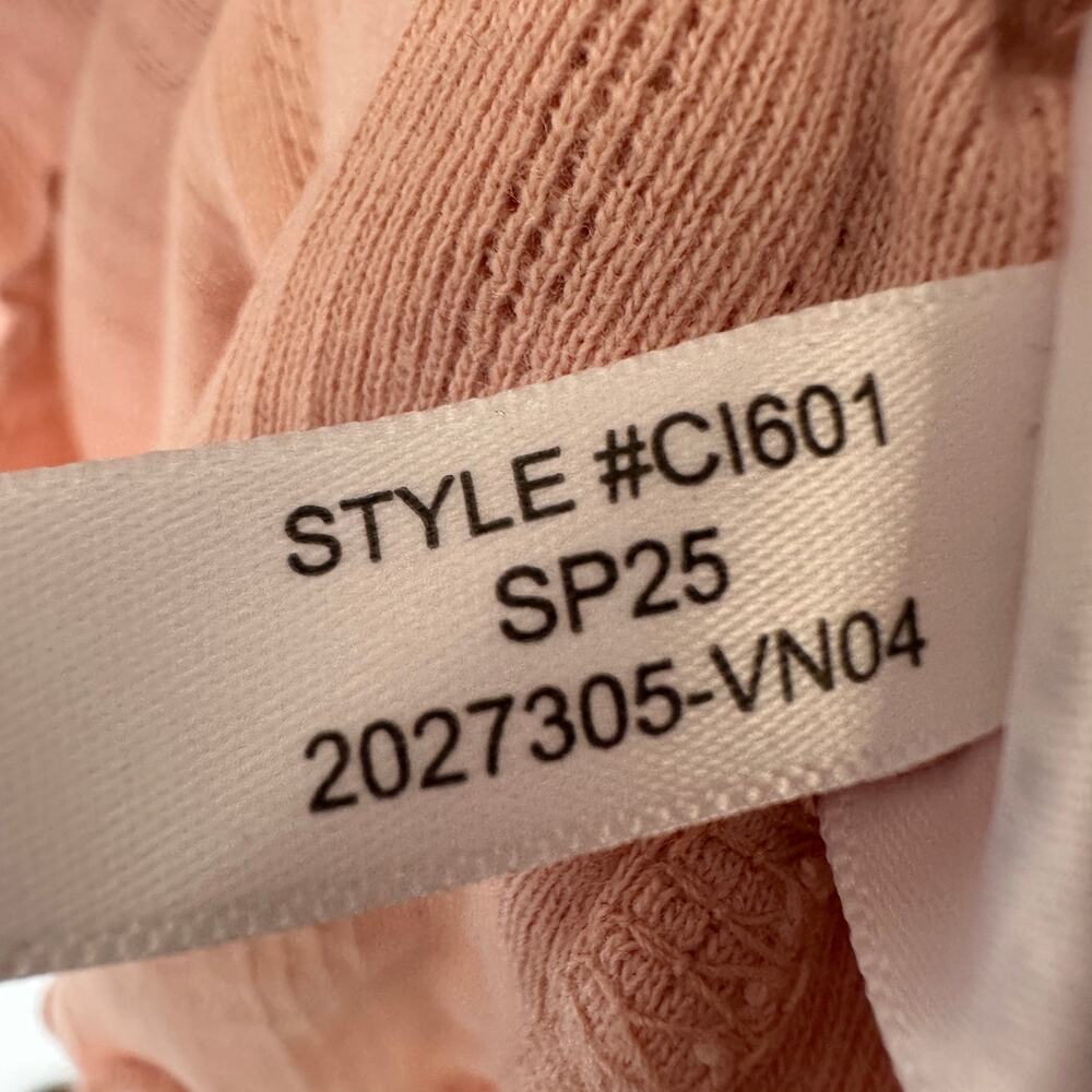 J. CREW Pointelle short-sleeve knit cardigan in Blush // XL - Picture 8 of 9